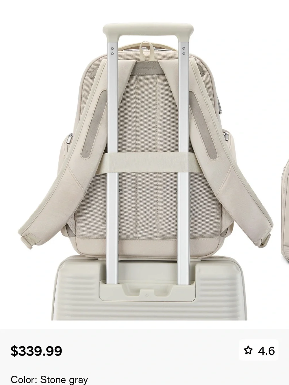 New with Tags!!!! Samsonite Stone Gray Paralux Everyday Backpack